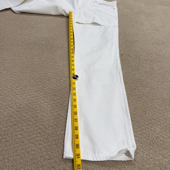 Agolde Lana Slice Jean in Element White Mid Rise Straight Leg Size 26 A9042-1183 - Picture 11 of 15